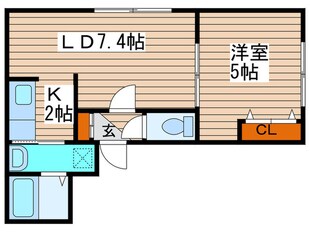 ルクル２１の物件間取画像